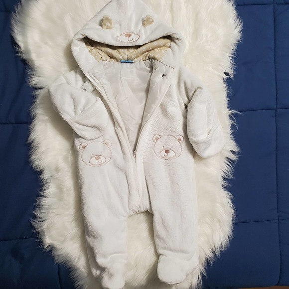 Little by Little Plush Bear Infant Snowsuit - Picture 1 of 7